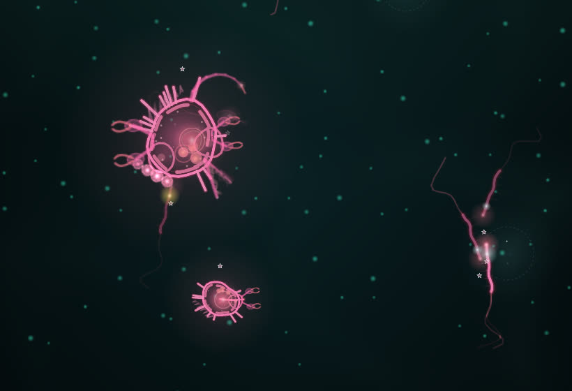 A Bloom nucleus armoured in plates and spikes, with egg sacs