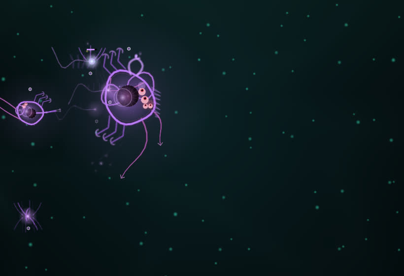 A Seethe nucleus with a toothed maw, clustered eyes and hooked tethers